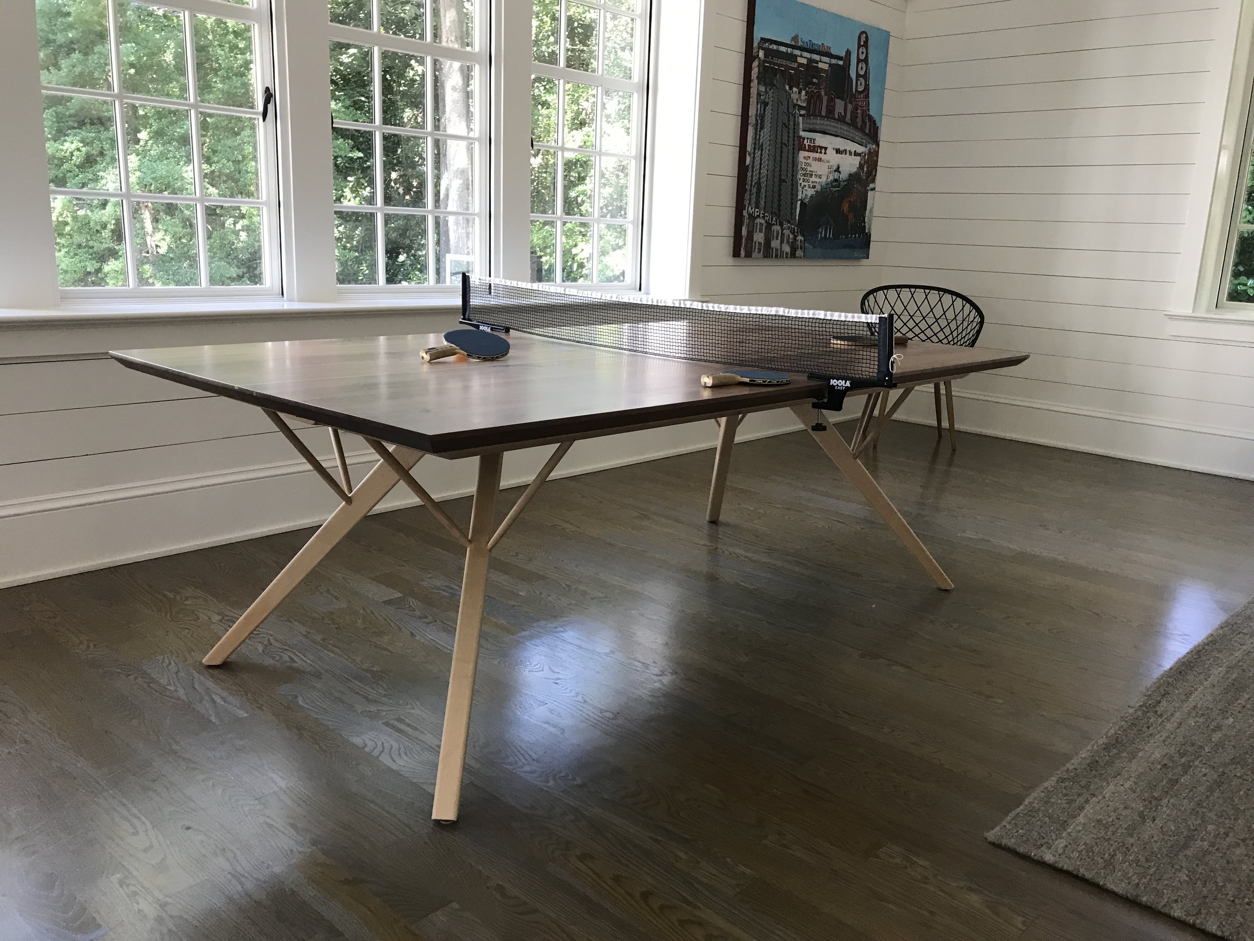 The Jack Ellis Company - Walnut and Maple Ping Pong Table