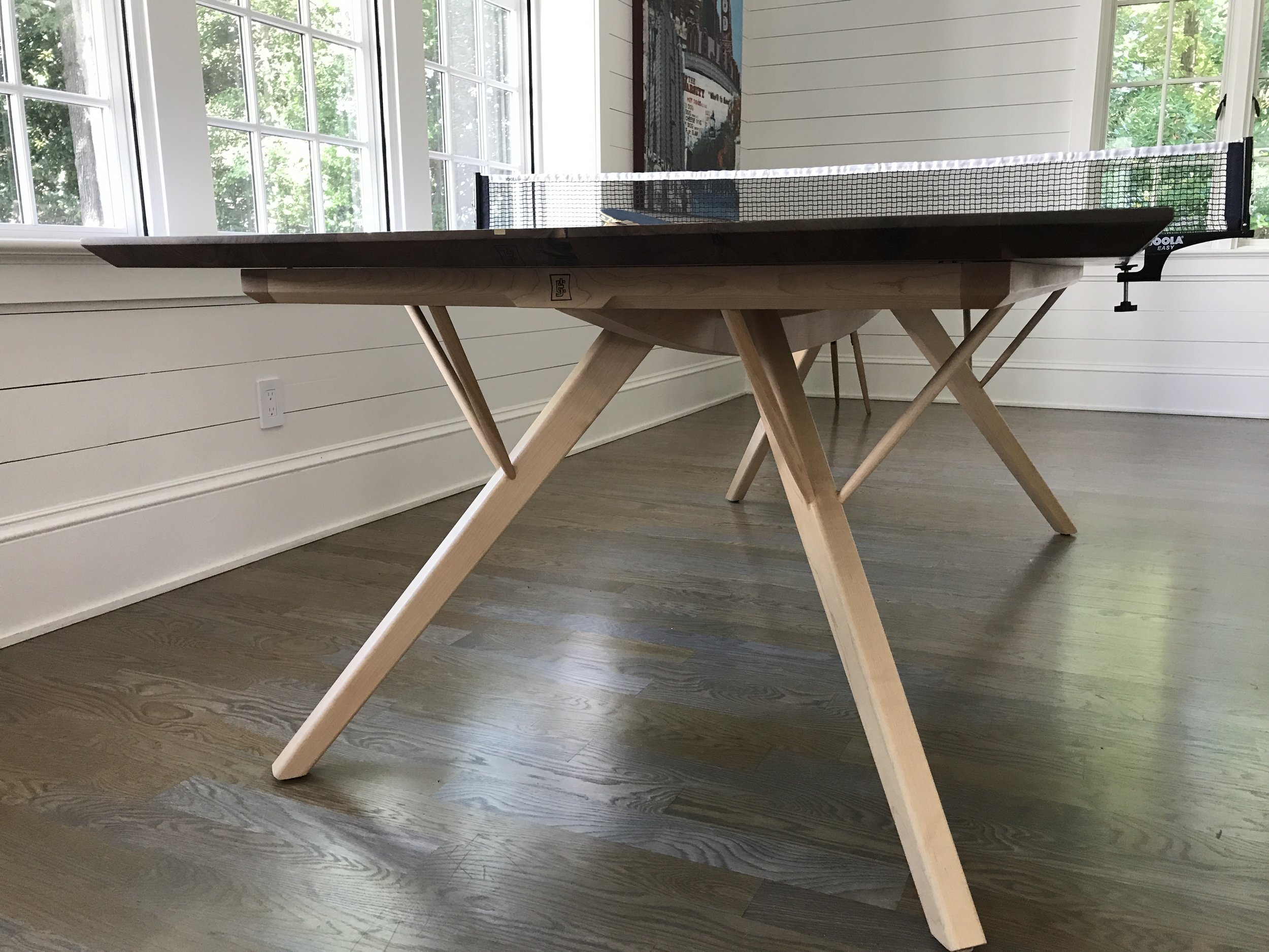The Jack Ellis Company - Walnut and Maple Ping Pong Table