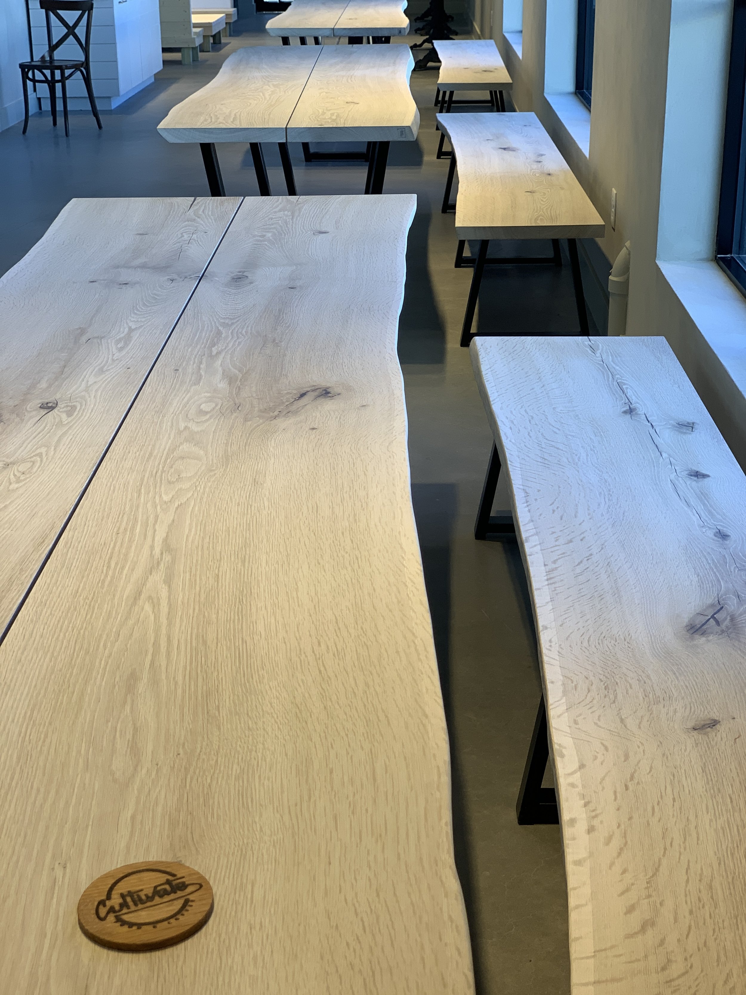 Jack Ellis Company Custom live edge Restaurant table