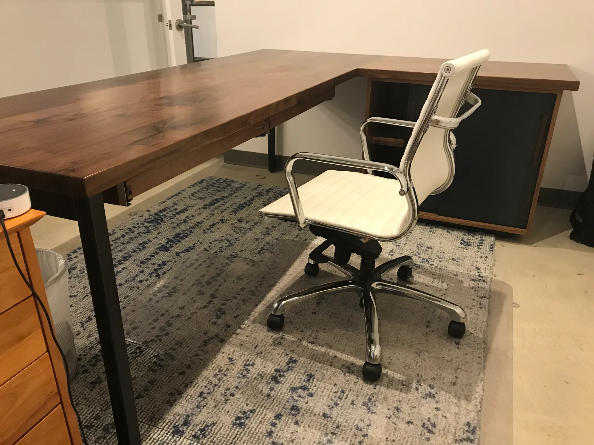 Jack Ellis Company Custom Walnut and Steel Desks