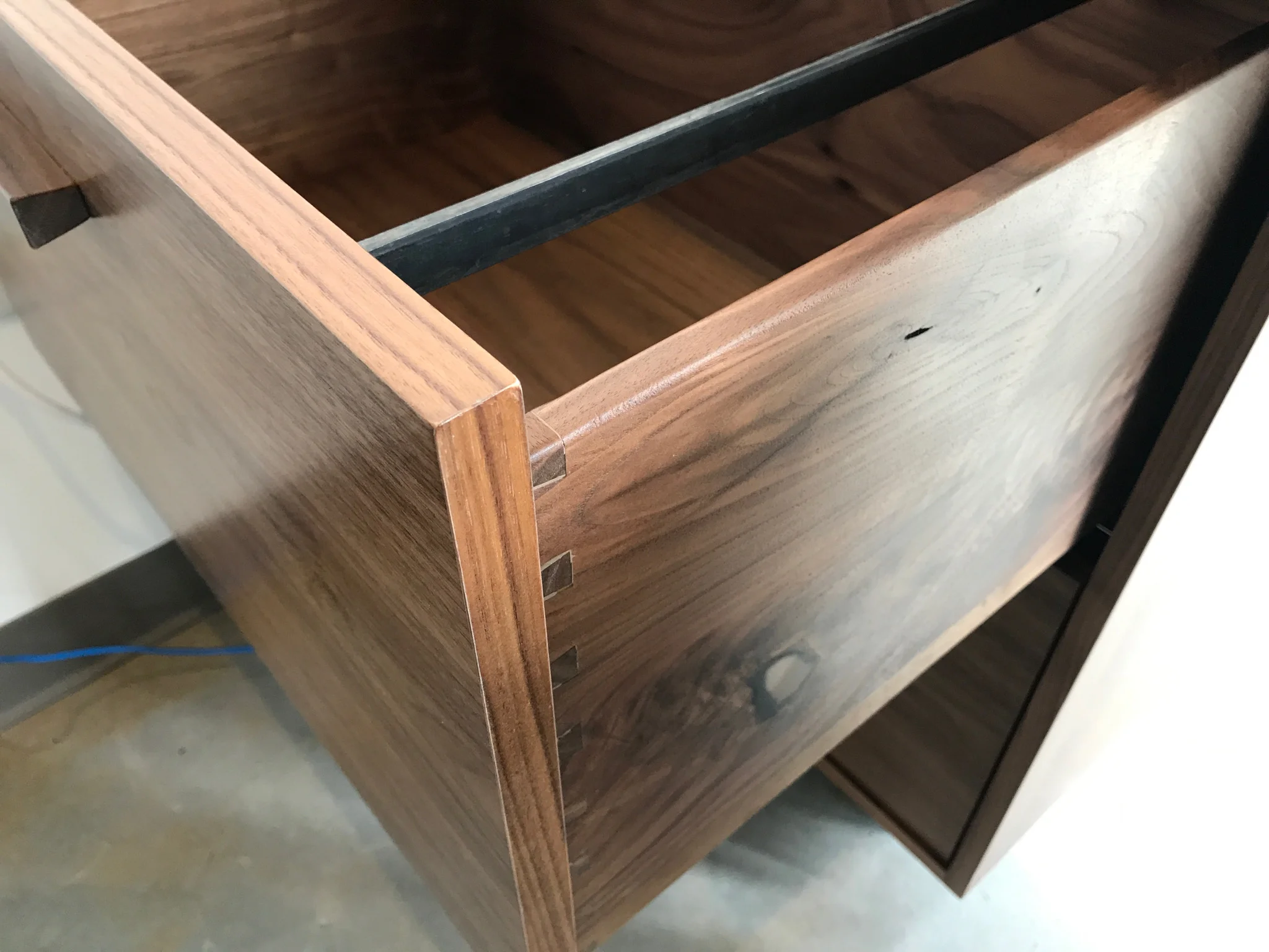 Jack Ellis Company Custom Walnut and Steel Desks