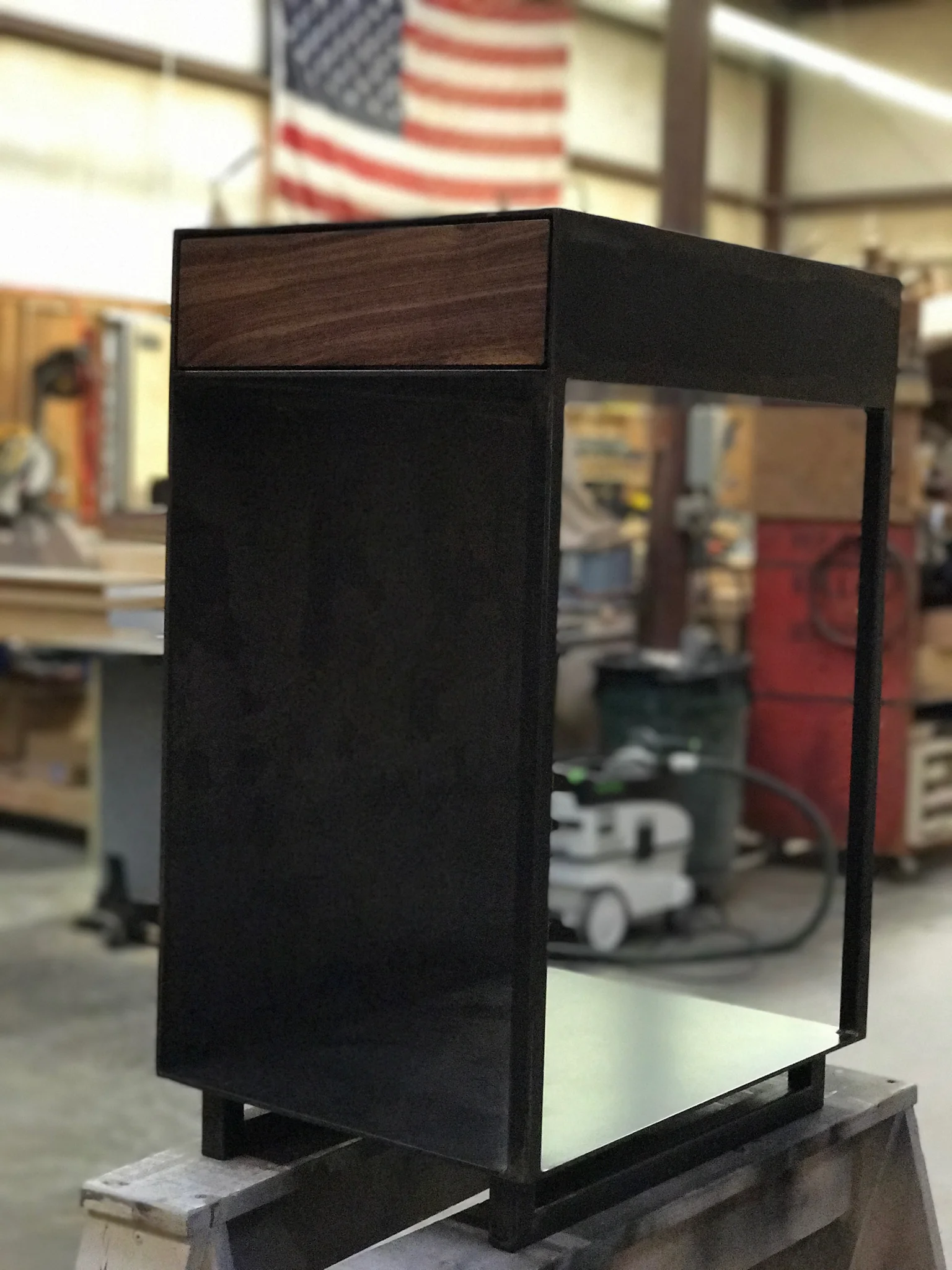 Jack Ellis Company Custom Walnut and Steel Desks