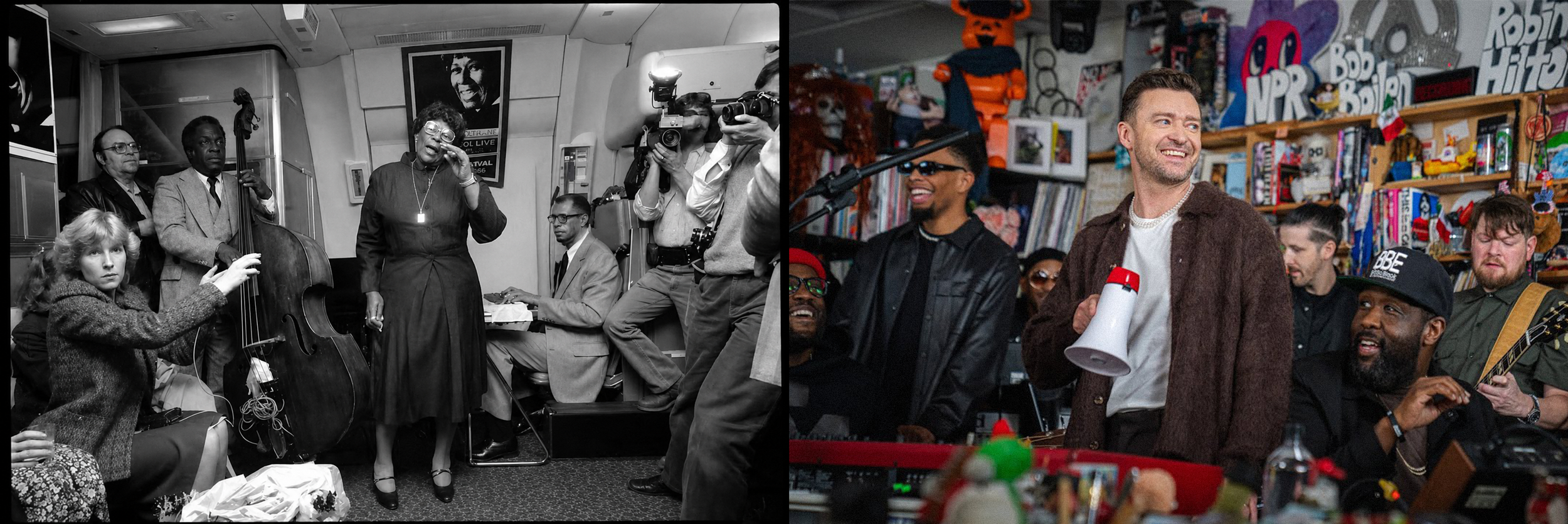 Inspired by Ella Fitzgerald's 1983 performance aboard Continental Airlines, and stripped down performances such as the Tiny Desk ones.