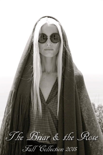 Rosemary cotton plaid blouse with Marian cashmere shawl