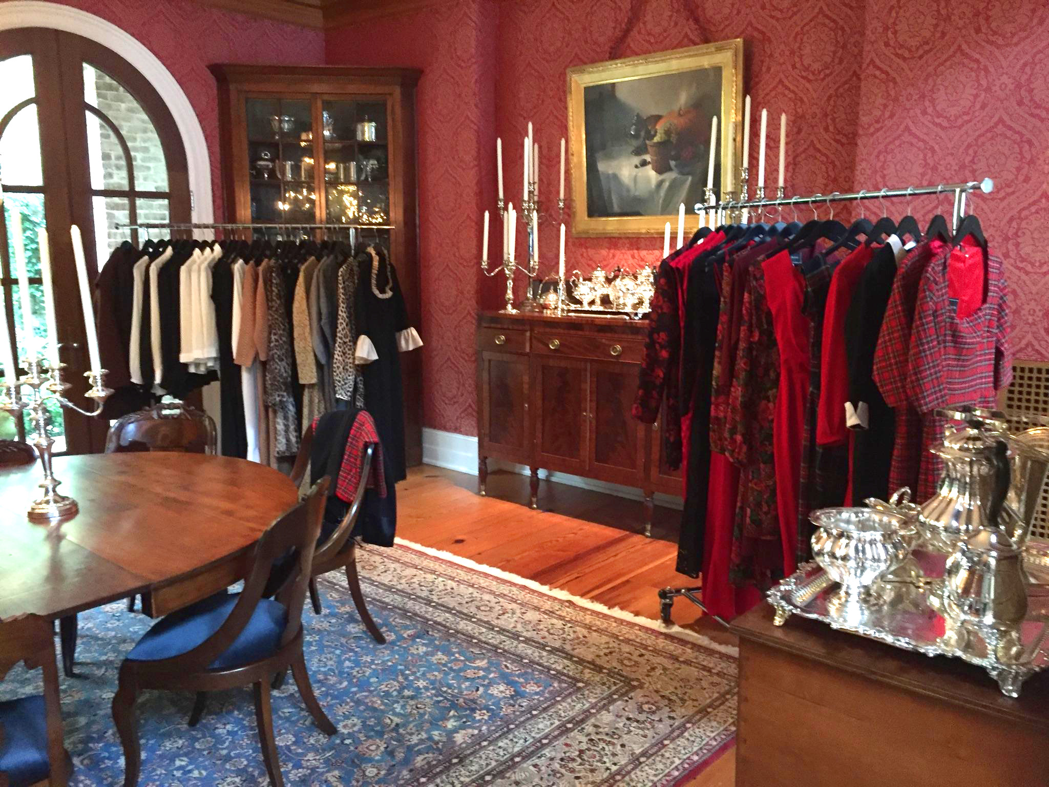 Clothes from "The Briar & the Rose" our Fall Collection 2015, on display. 
