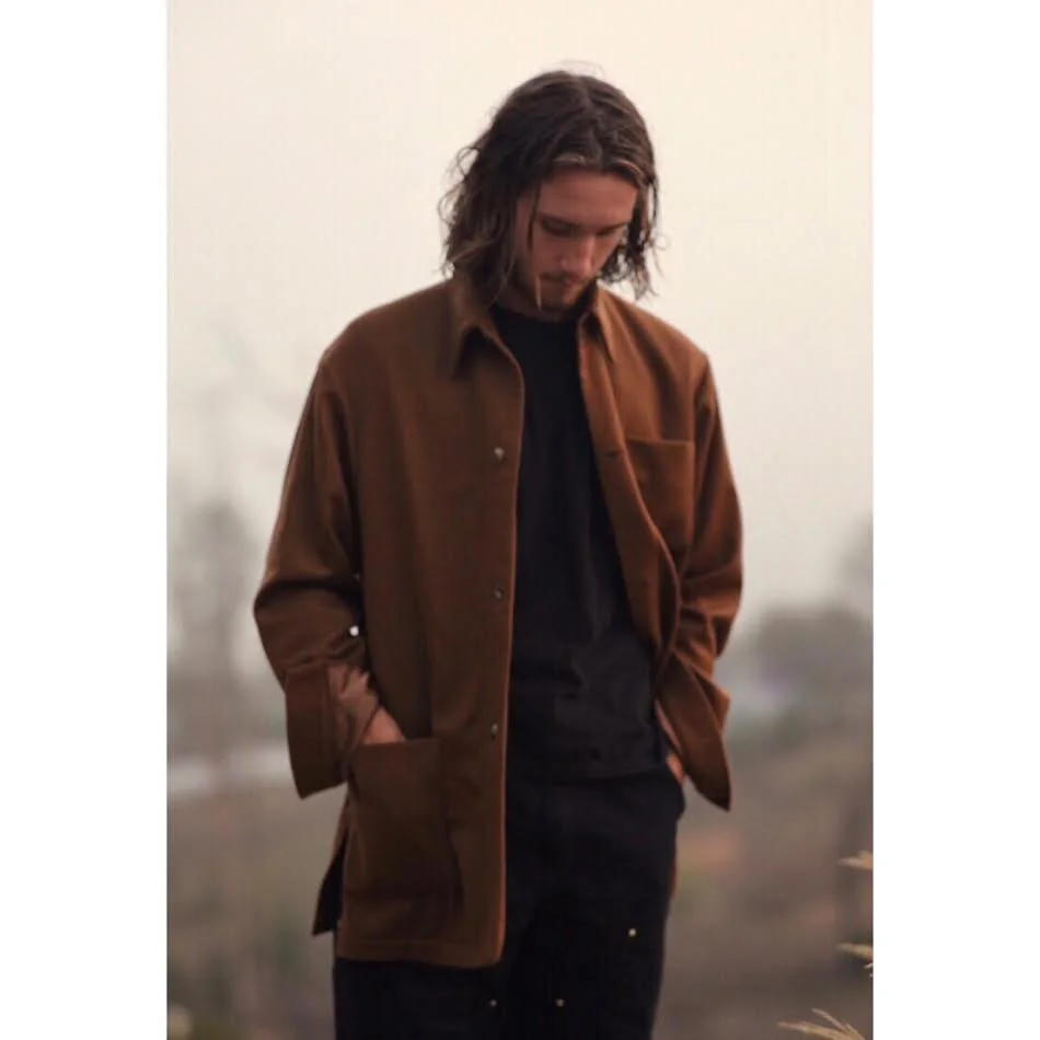 Tobacco Cashmere Work Coat — Pamela Barish