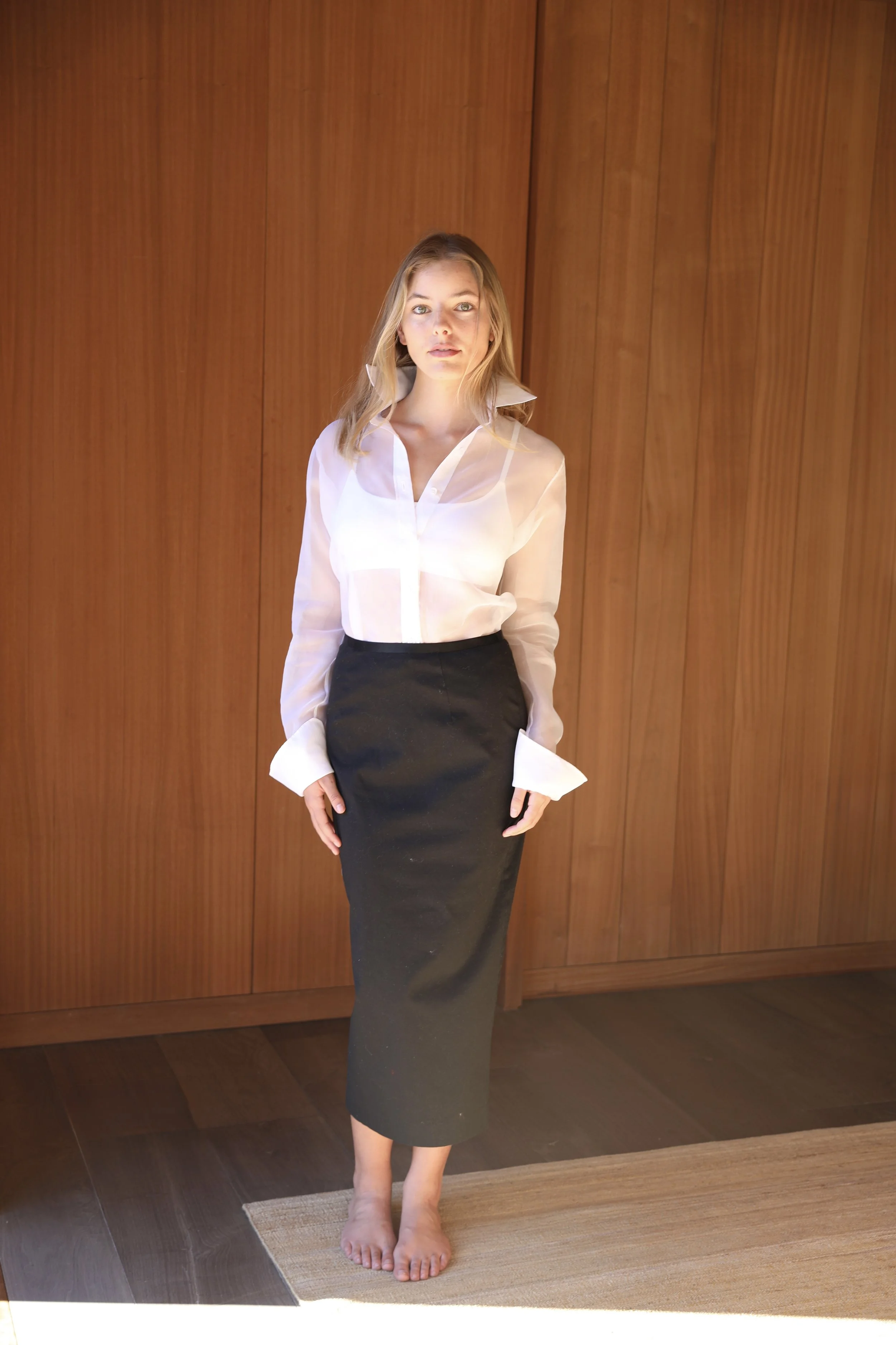 Pencil Skirt with Pleat