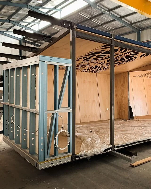 Our new coastal &lsquo;Stretched Hardtents&rsquo; are starting to take shape. 
As always, fitout details are adapted to suit specific site and functional requirements.
Materials are Australian, natural and honest, an extension of the architecture. No