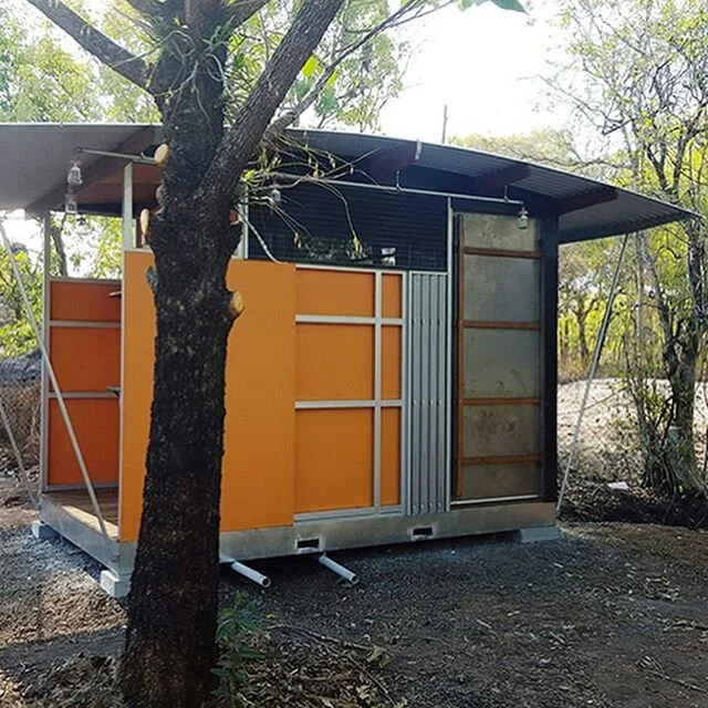 BORDER STORE, KAKADU, NT

the Bush or not-so-Bush Portable Bathroom

With no site too hard to reach, even on the edge of Arnhem Land in this case, the trop_pod Portable Bathroom can be nestled into any needy locale.

It comes a range of floor plans, 
