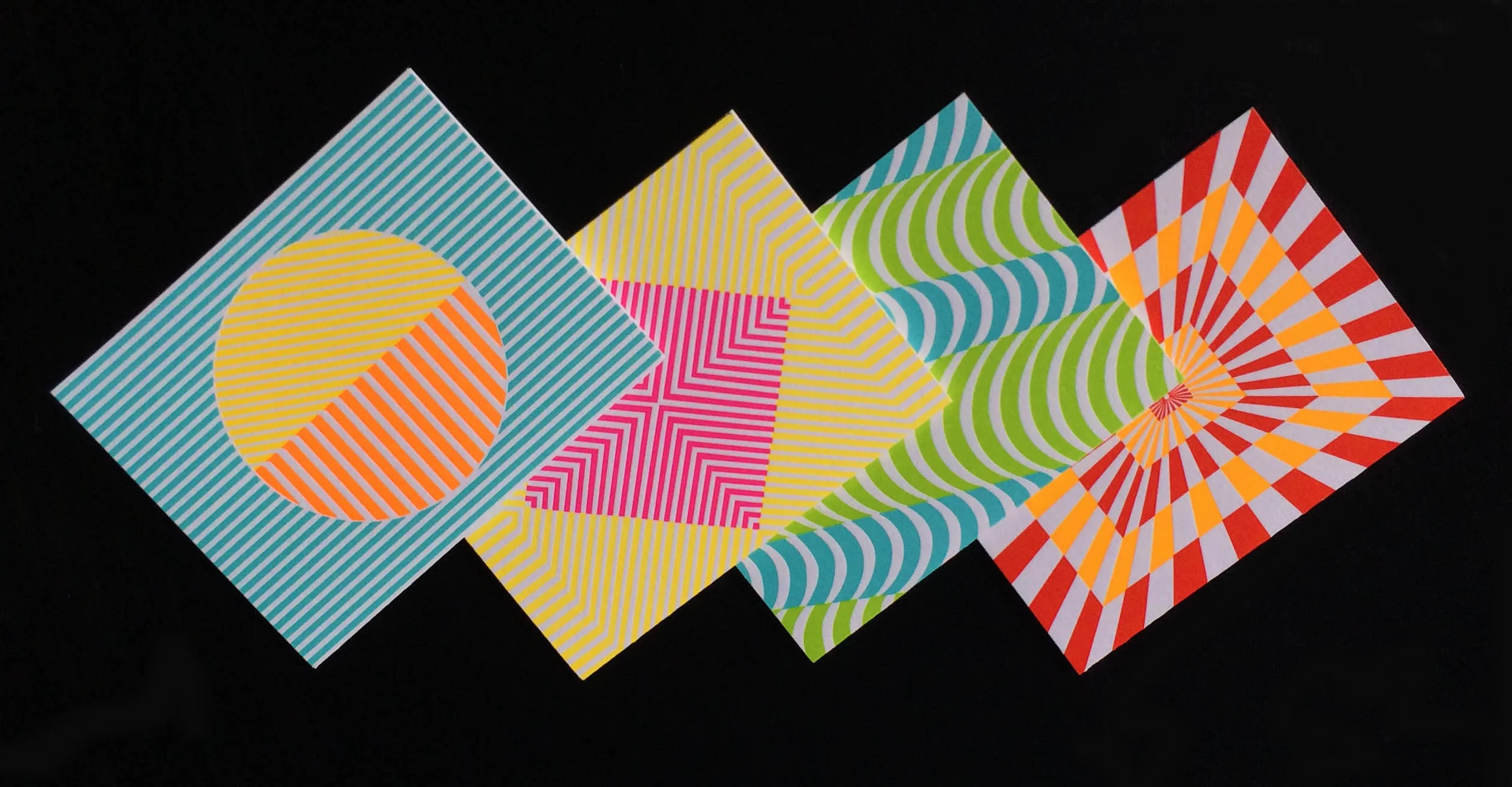 Op Art Series- with Fluorescent Ink!