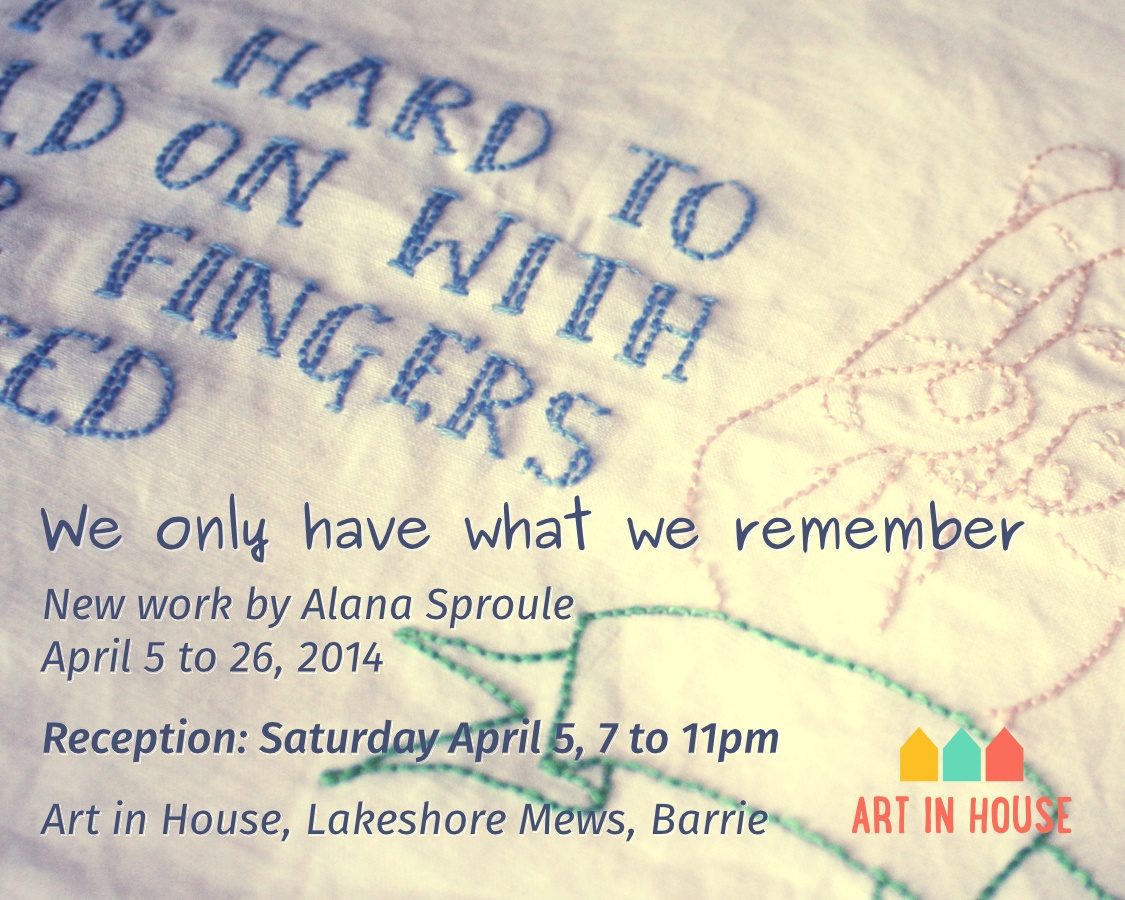 Featuring new work by Alana Sproule