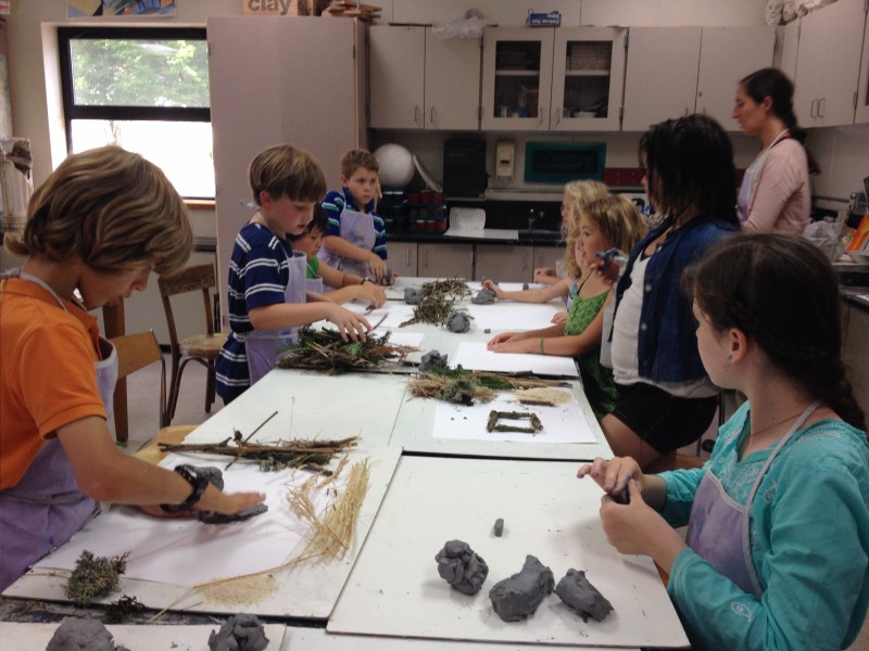We'd take breaks from theater for art projects...