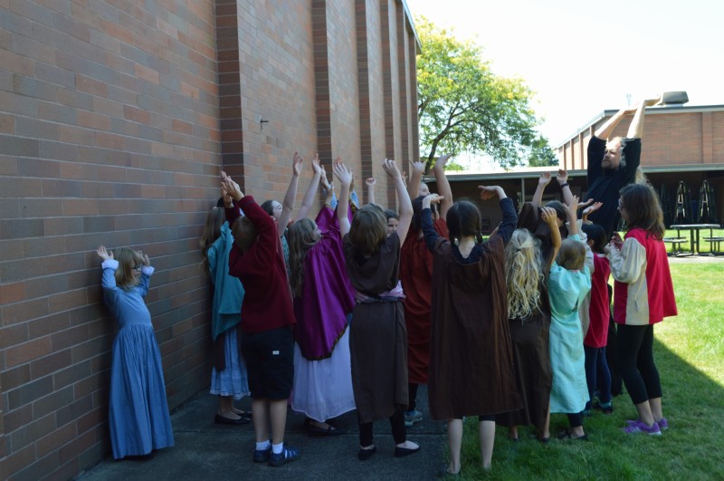 We'd do theater warm-ups...