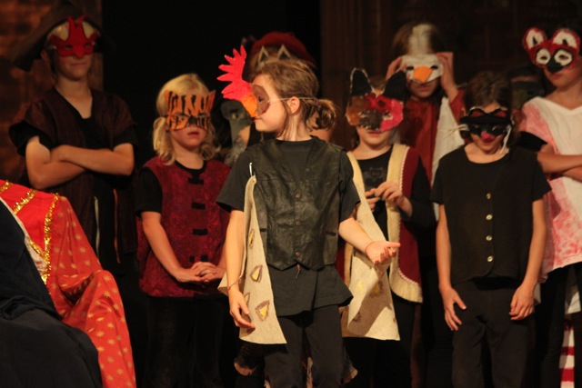 Where some students got to make their own masks for the show!