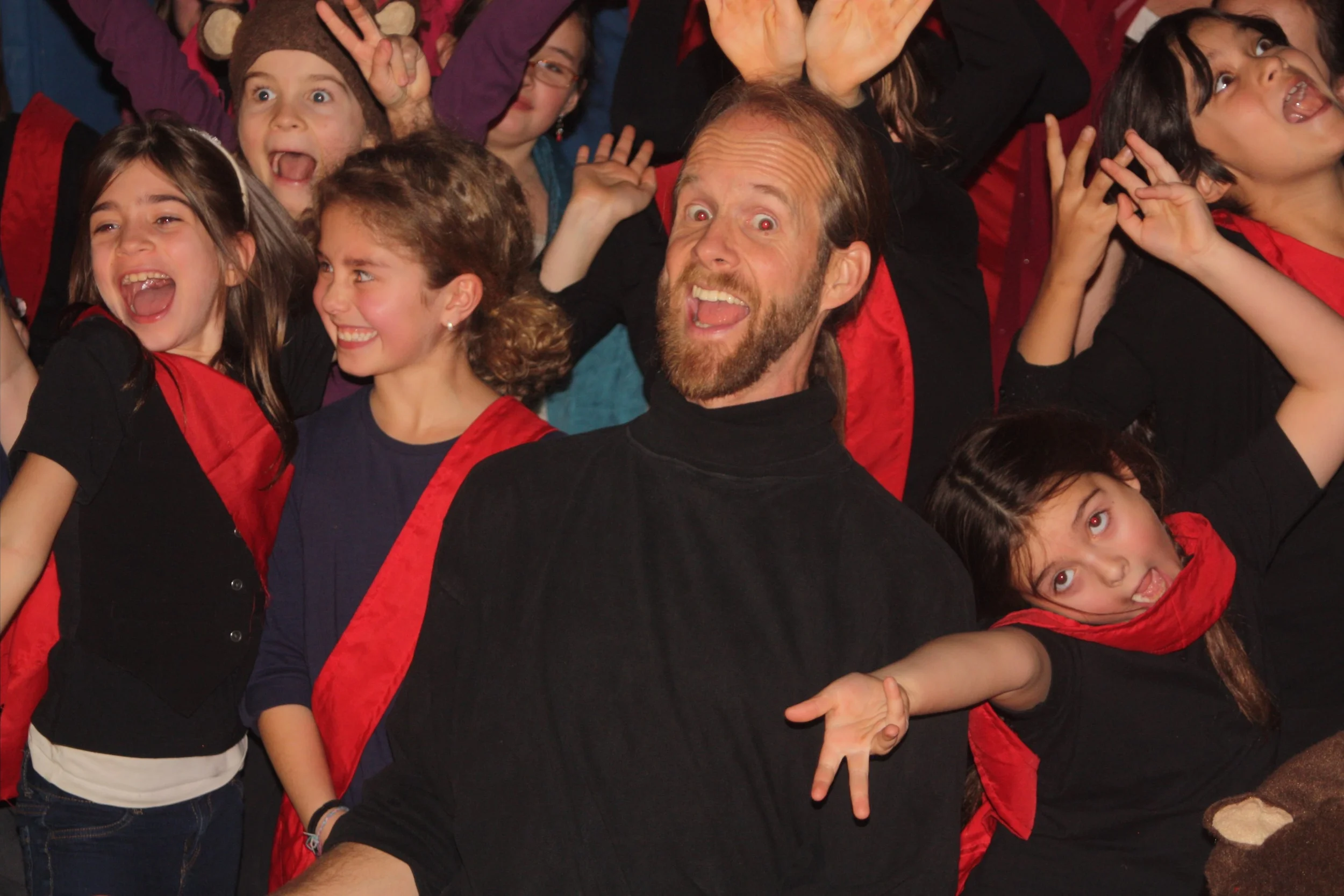 We never have -any- fun in theater!