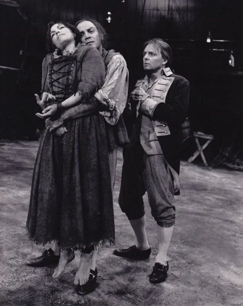 Ketch weighs Meg for a hanging (but I don't want to!) From Our Country's Good , South Coast Rep, 1992. With Richard Doyle and Karen Hensel.
