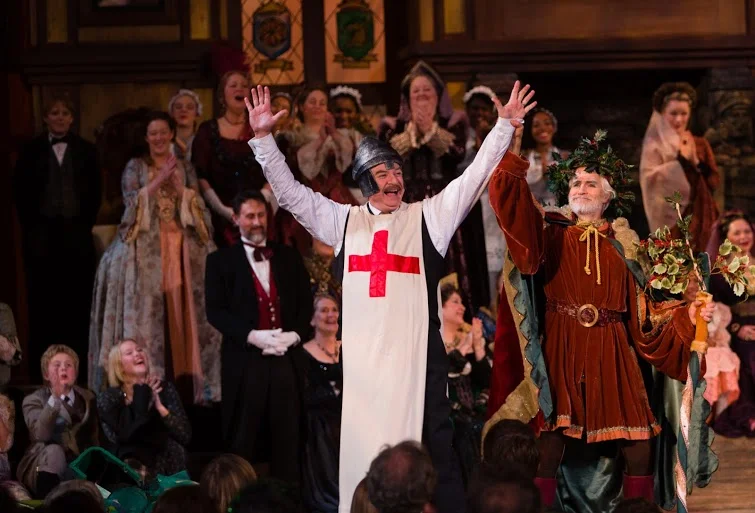 Sir John as St. George triumphant! California Revels 2013, The Spirits of Haddon Hall .