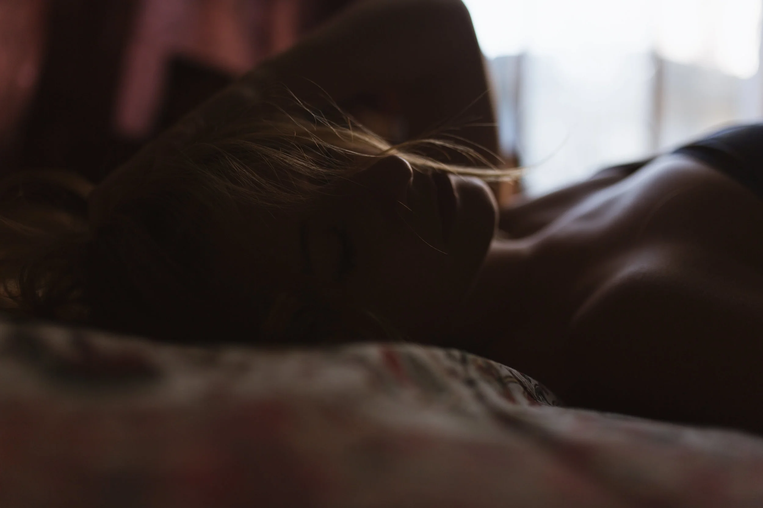 intimate photos of woman on bed, Victoria boudoir photographer