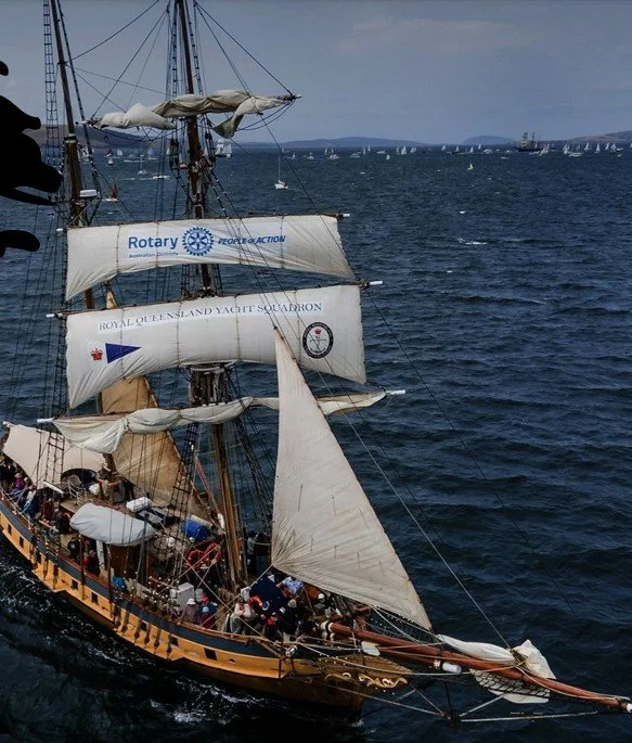 Wooden boat image of WWB with new sails.jpg