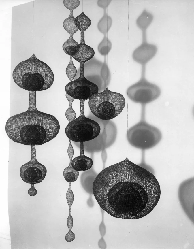 Ruth Asawa and Wire Sculpture and Shadows 3, nd