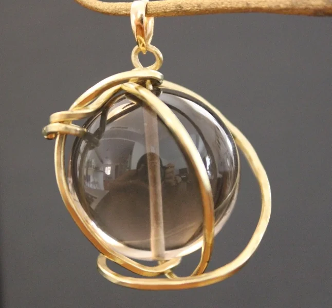 Smokey Quartz. K18 Yellow Gold - Sold