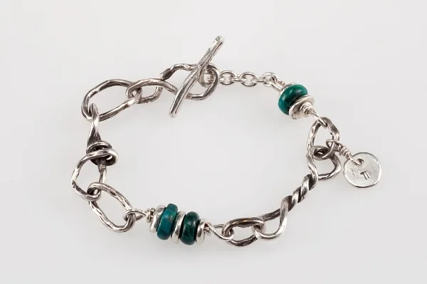 Chrysocolla. Silver 925