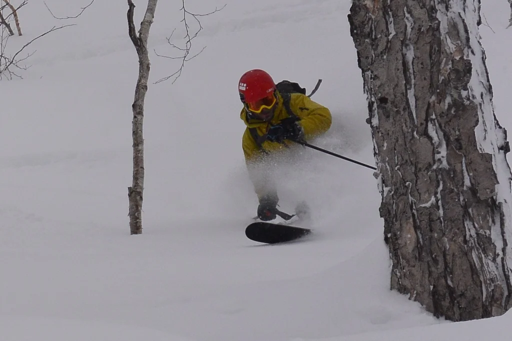 Sheltered pow on a windy day - the back bowls deliver yet again. © The Powder Project Pty Ltd
