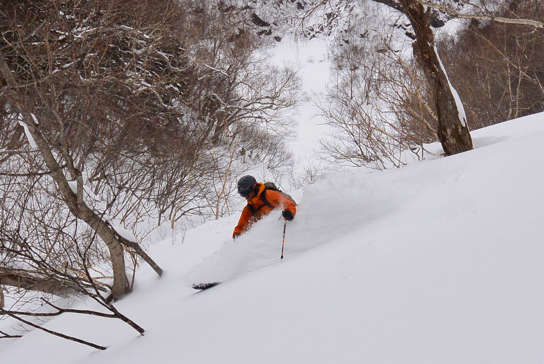 The cliffs help keep the snow fresh. © The Powder Project Pty Ltd