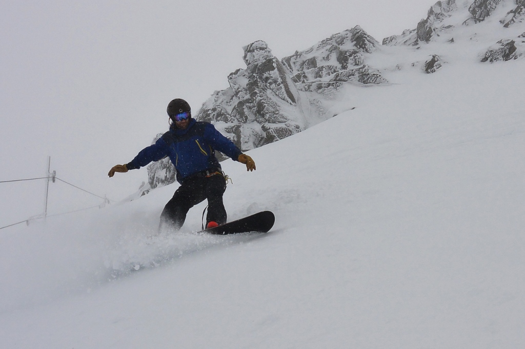 Pow in the fog.