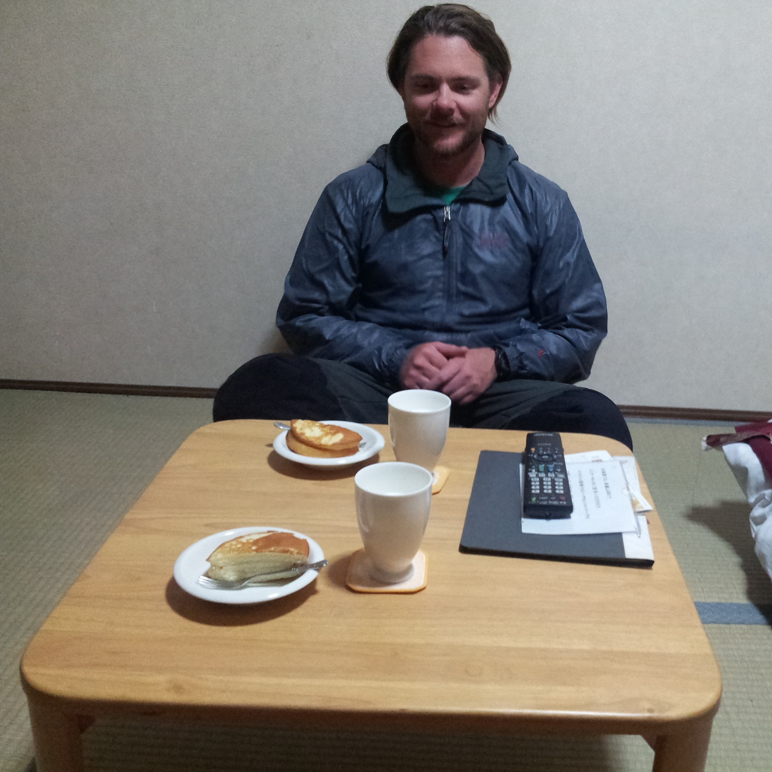 Milk and cookies on arrival in Asahikawa. Japan being typically amazing.