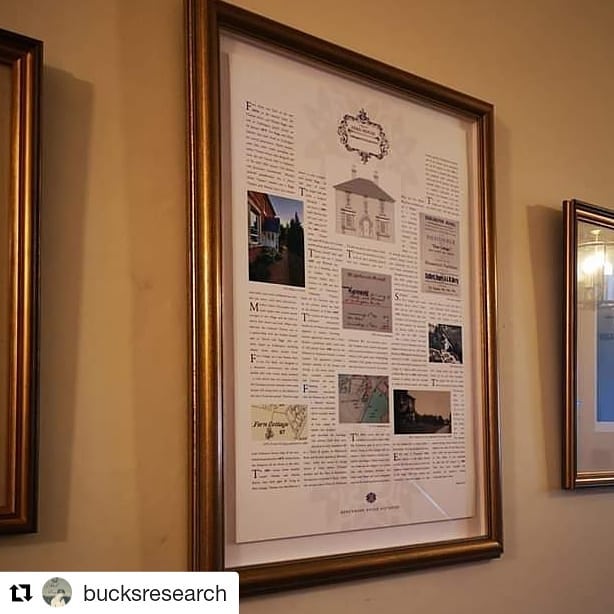 One of our recent projects that Cathy posted about on her genealogy page:

#Repost @bucksresearch (@get_repost)
・・・
Latest wall history produced with @benchmarkhousehistories and framed by @julessainterframer1 for a client. This one was of a lovely l