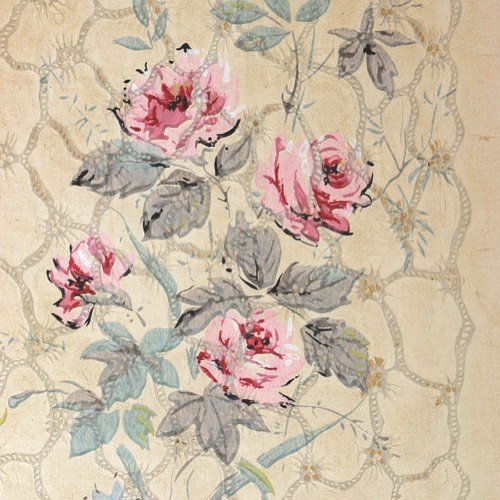 Beautiful old wallpaper found during the renovation of a rectory we researched #house #househistory #househistories #English #Rectory #Interiors #Wallpaper #History #Property #PropertyHistory #Distressed #Renovation #HouseRenovation #OldHouse #OldPro