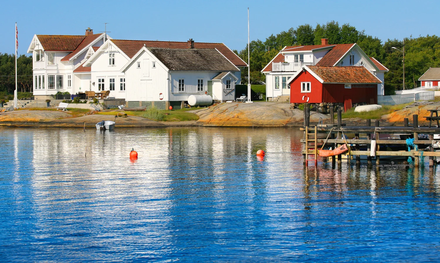 Slik ser det ut ved fergeanløpet på Herføl.