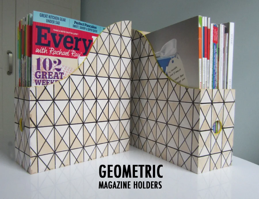 Ikea Hack: Geometric Magazine Holders