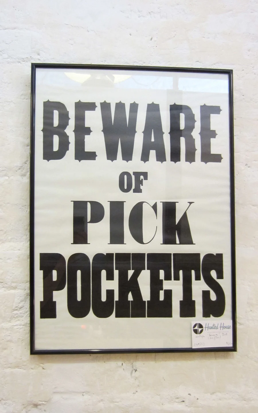 Vintage Beware of Pick Pockets Poster
