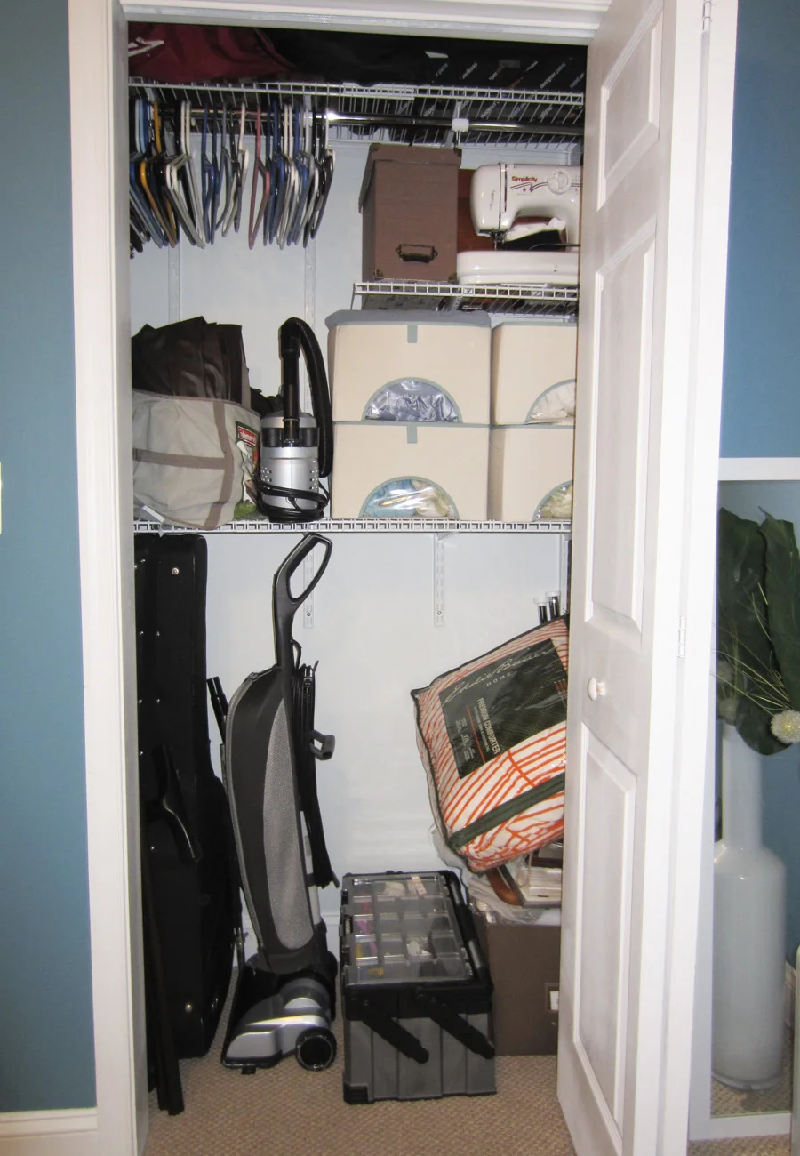 The guest room closet – aka land of the misfits