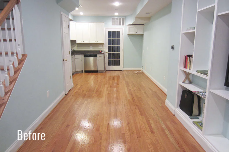 The main floor with natural oak floors
