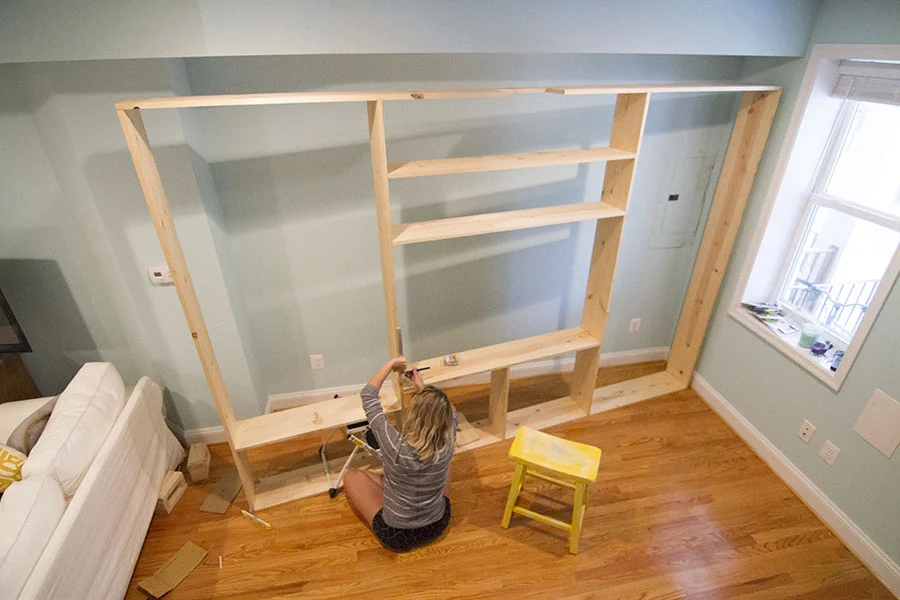  Constructing custom built-in bookcases