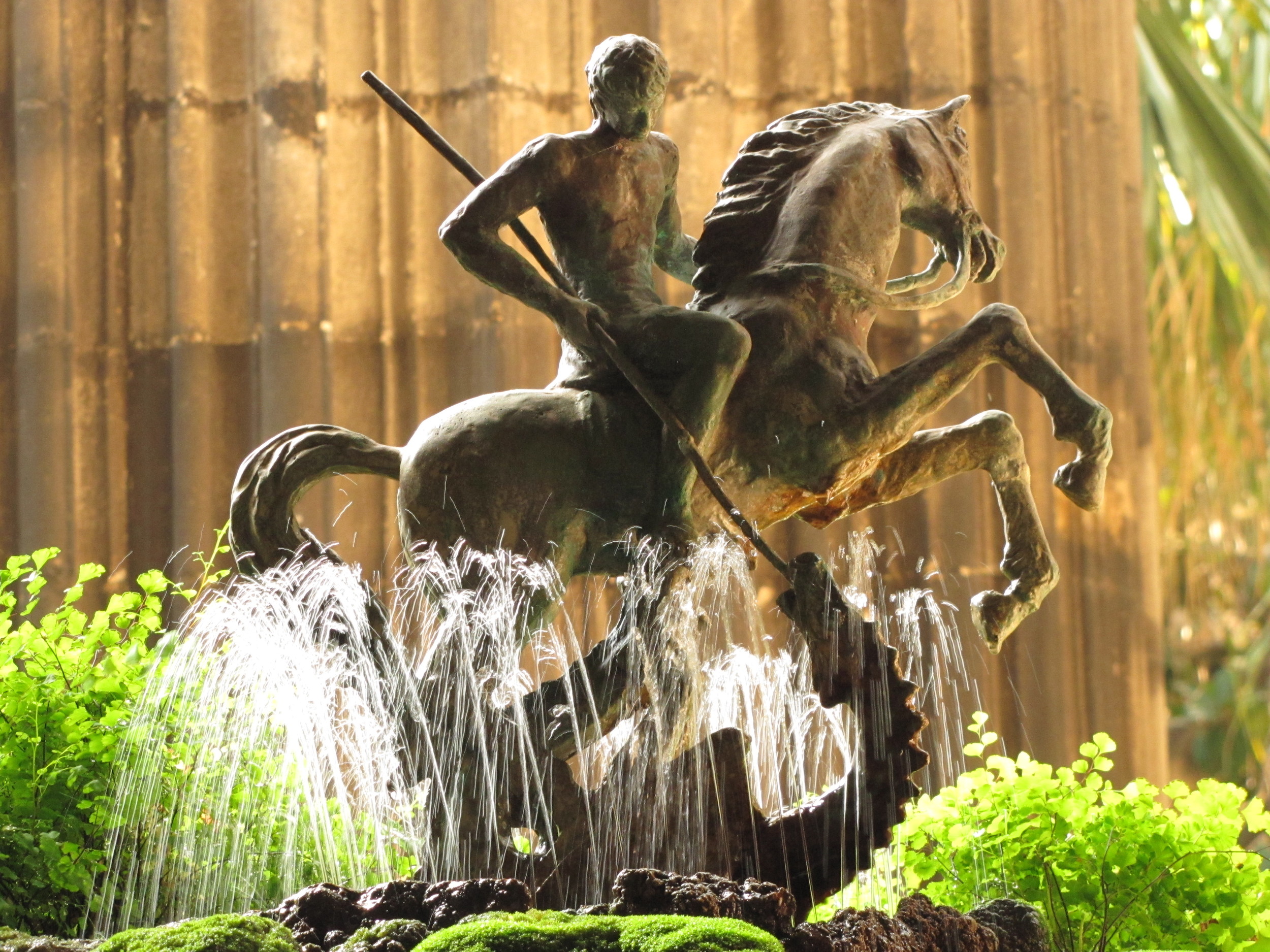 Barcelona Cathedral Fountain_St George