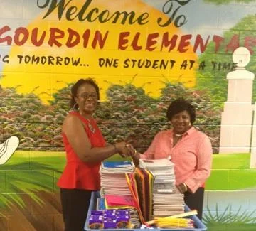 On Friday, September 12, 2015 the Foundation donated school supplies to two local schools: St. Stephen Elementary and J.K. Gourdin Elementary.