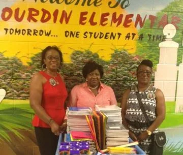 On Friday, September 12, 2015 the Foundation donated school supplies to two local schools: St. Stephen Elementary and J.K. Gourdin Elementary.