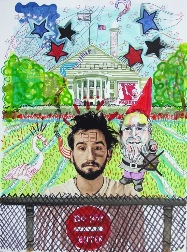 White House Posing as the Middle Class (with CD and George Bush Garden Gnome), 2011
