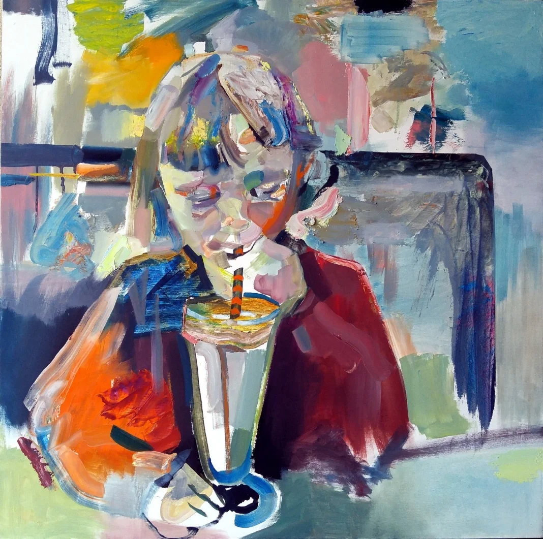 Skye with a Milkshake & Striped Straw, 2017