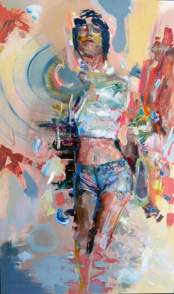 Nicole Levitating with Shades, 2017