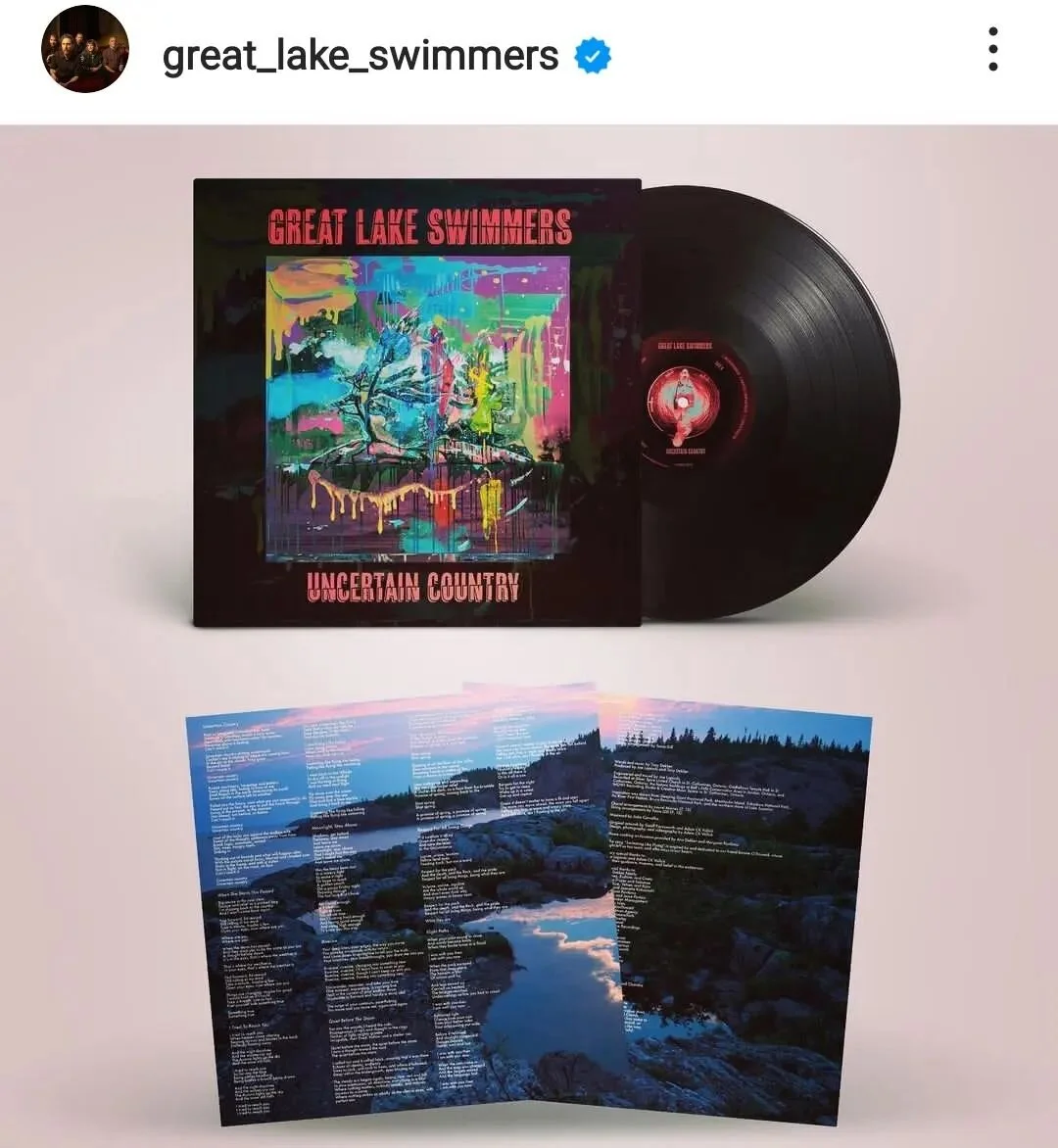 I'm super stoked with the new Great Lake Swimmers album coming out, now available on pre-order. The album cover is based on my painting in collaboration with @adam.ck.vollick 
Also, it was recorded in various Niagara locations by local talent @thewow