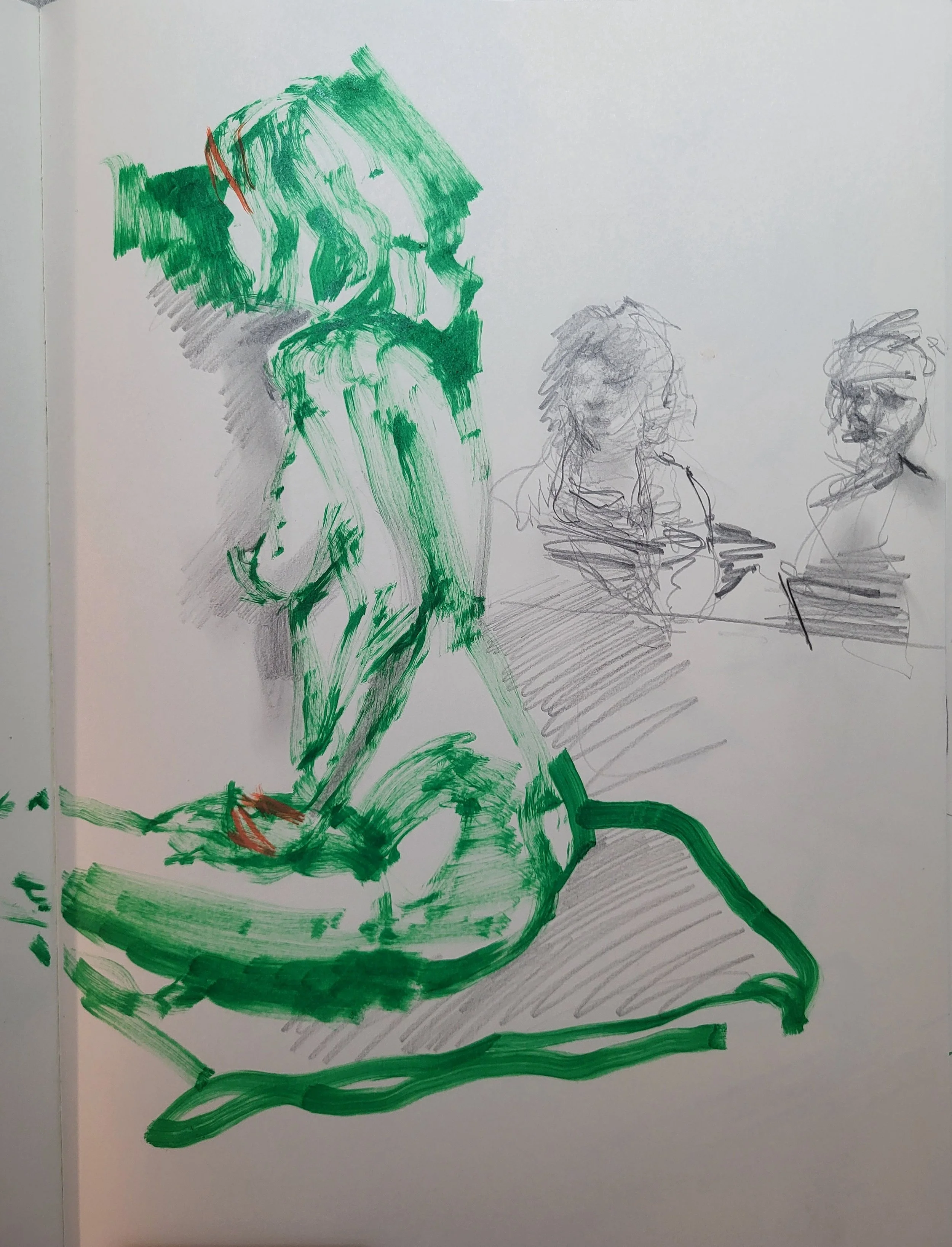 Life Drawing with Mel in Background, 2025