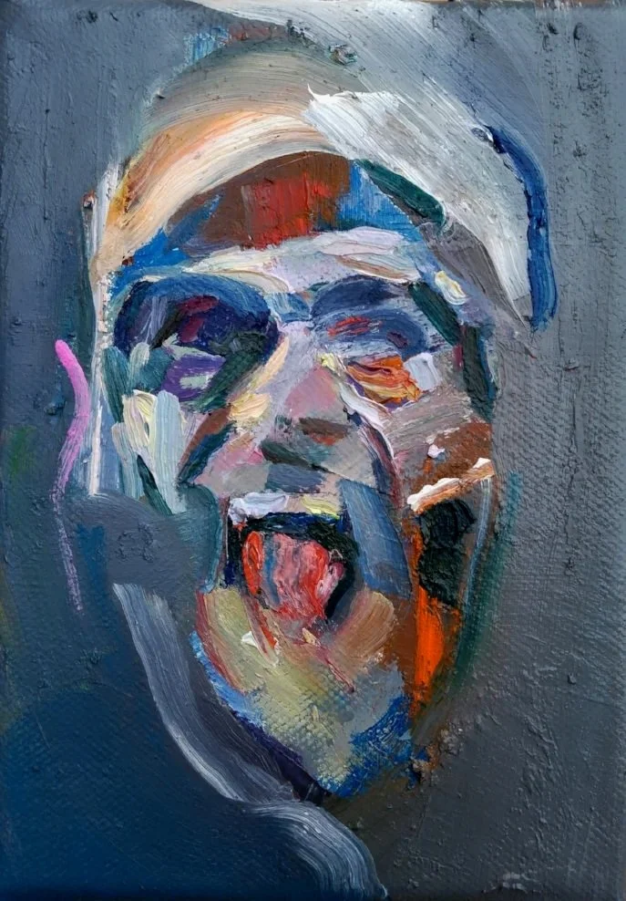 Screaming Head on Grey, 2017