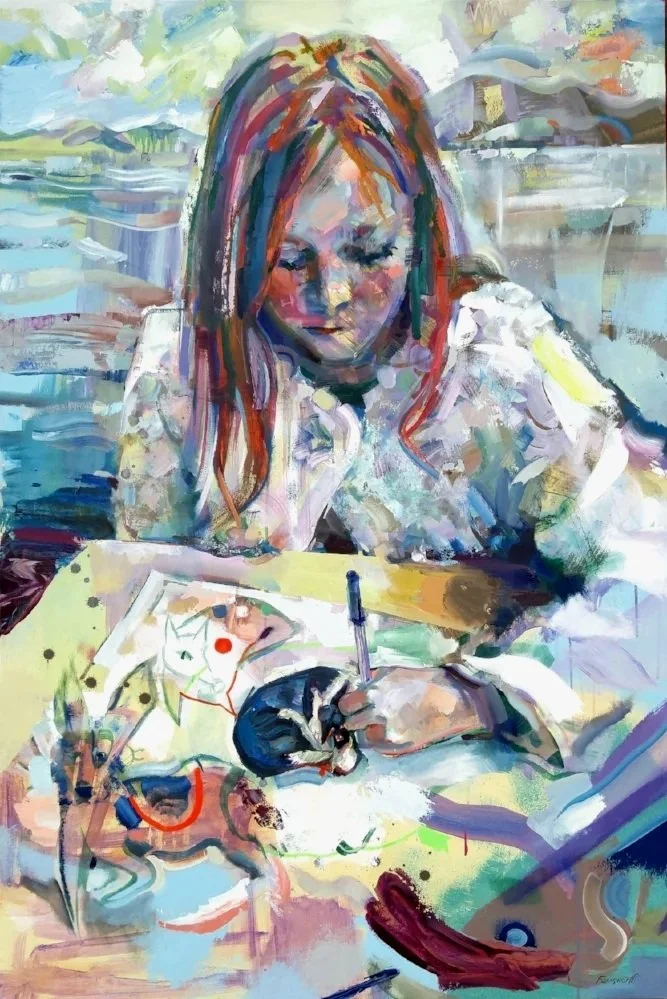Girl Drawing Dogs, 2018