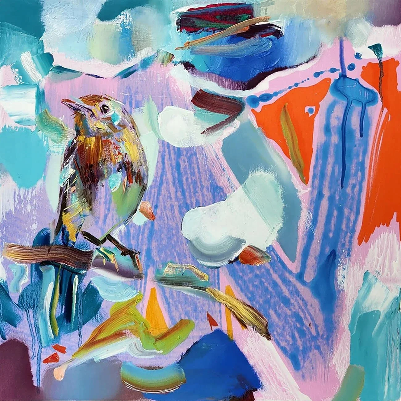 Bird and Brushstroke Abstraction, 2022