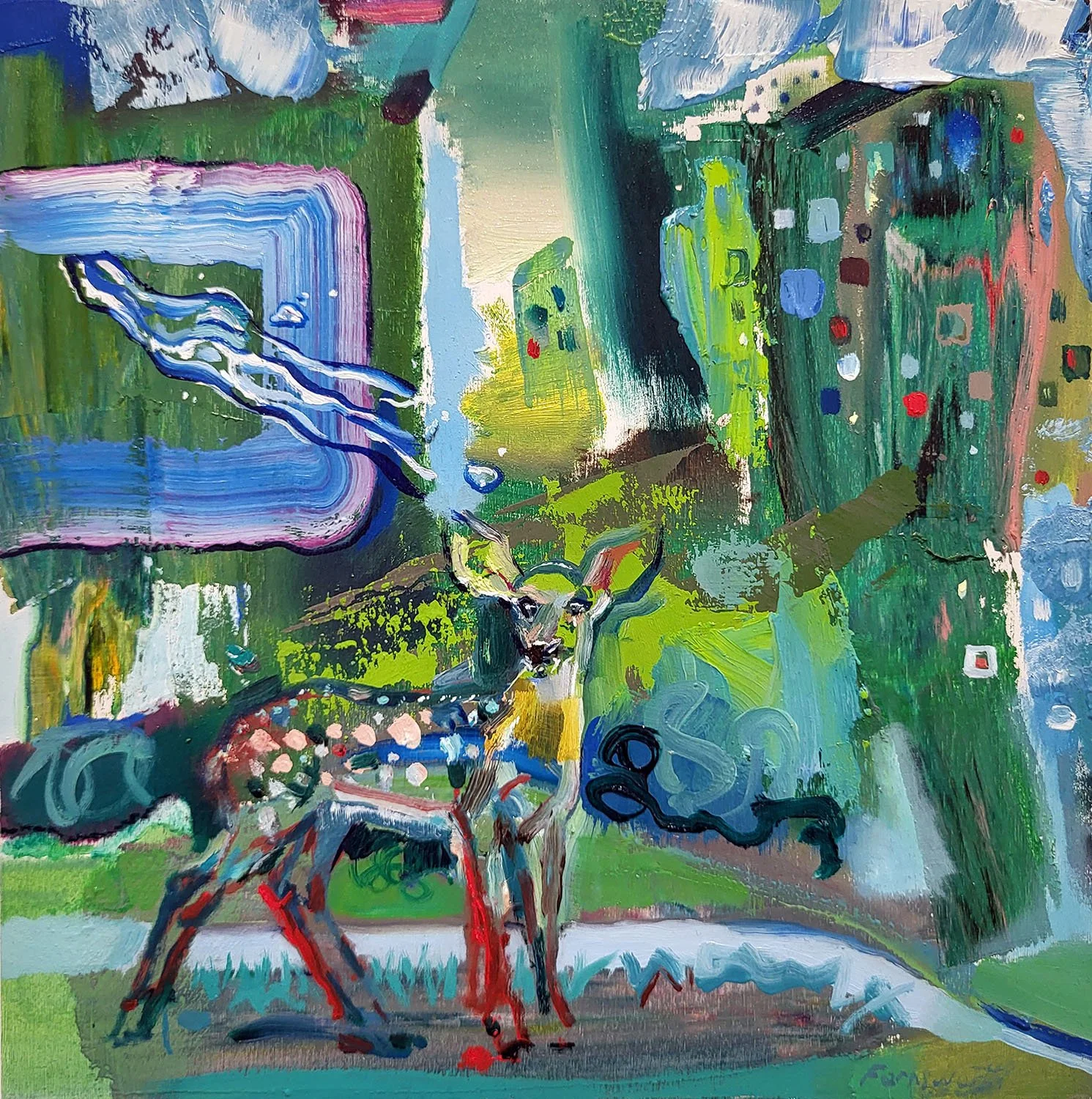 Deer and Water Vortex, 2022